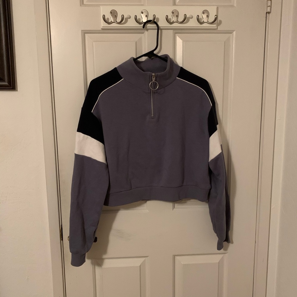 Lavender Cropped Quarter Zip